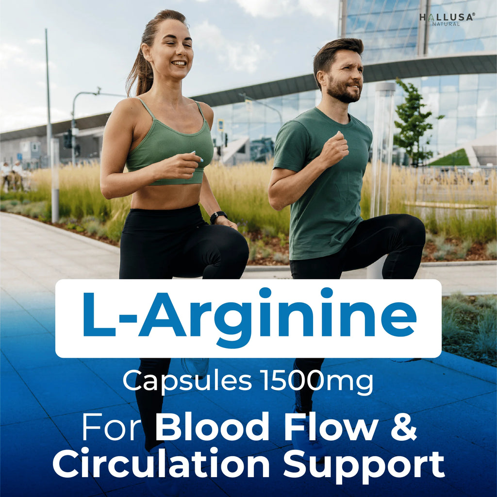 L-Arginine Nitric Oxide Supplement - 60 Caps for Heart & Athletic Health