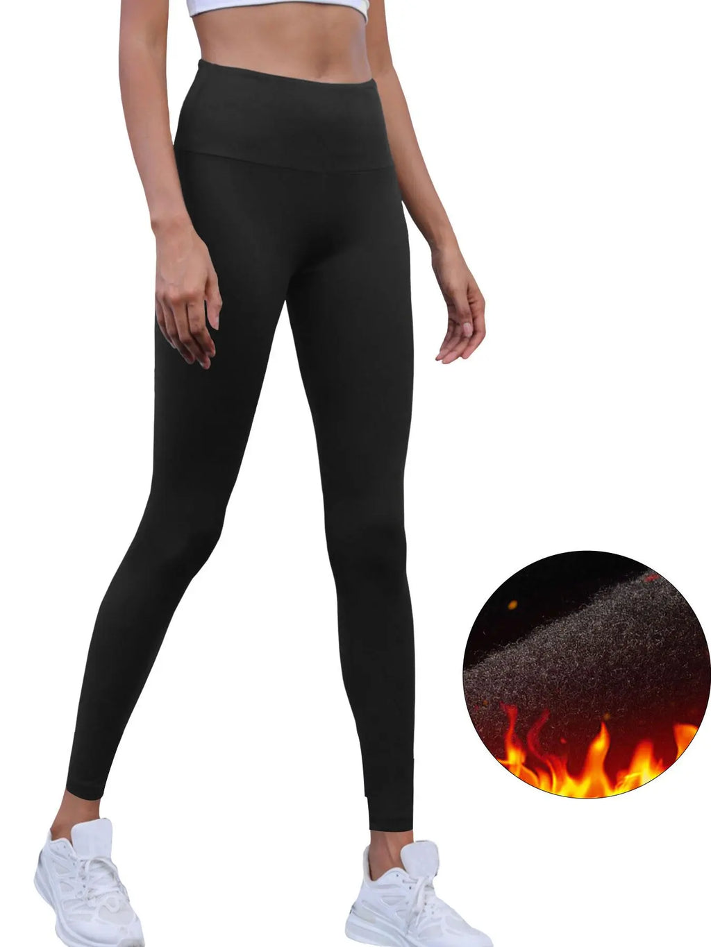Women'S Solid High Waist Thermal Lined Leggings, Winter Warm Tight Leggings for Outdoor Wear, Summer Outfits 2024, Yoga Pants for Daily Wear, High Stretch Leggings, Yoga Activewear