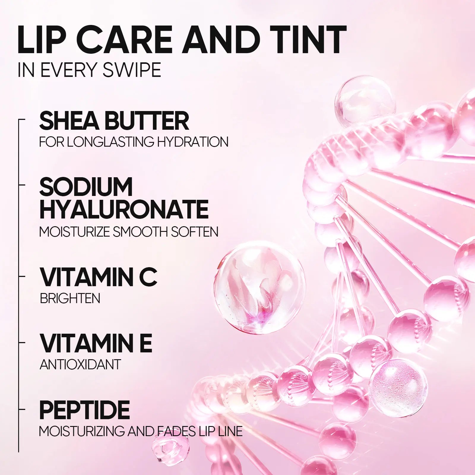 [Recommended by Cardi B] SKINTIFIC Hydrating Brightening Lip Serum with Hyaluronic Acid & Peptide for Radiant Lips Gentle Glossy Korean Beauty Makeup Balm Shea Smooth Moisture with Cooling Metal Roller Applicator