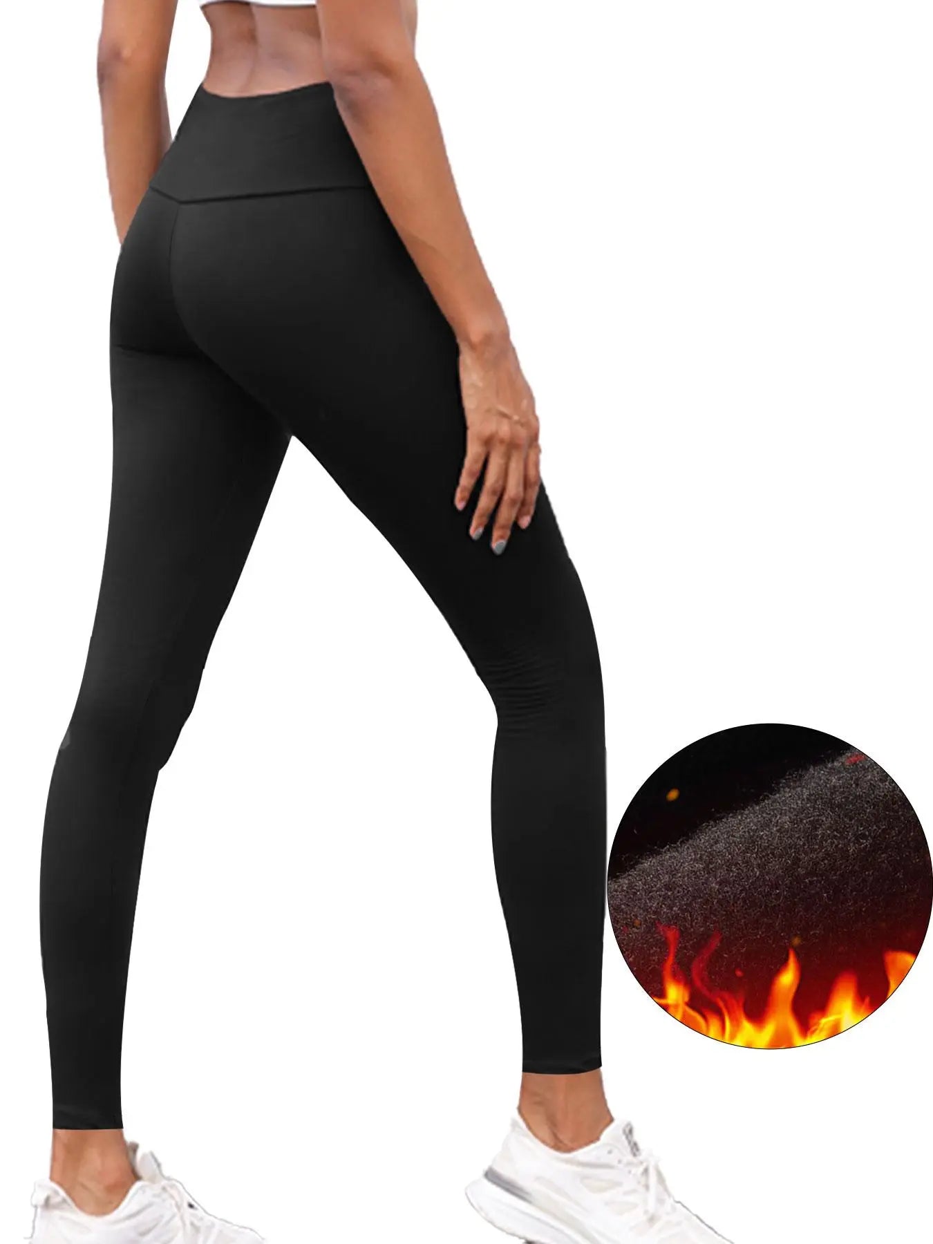Women'S Solid High Waist Thermal Lined Leggings, Winter Warm Tight Leggings for Outdoor Wear, Summer Outfits 2024, Yoga Pants for Daily Wear, High Stretch Leggings, Yoga Activewear